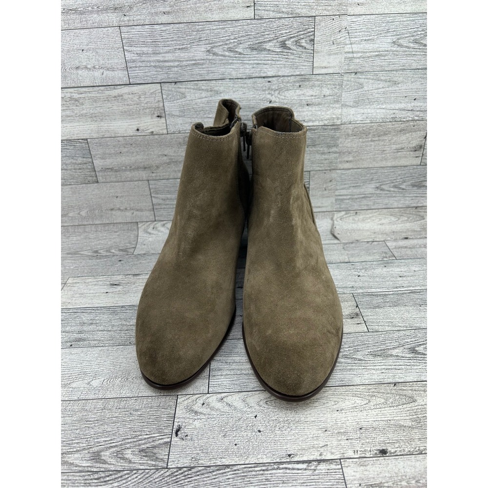 Clarks Artisan Maypearl Tulsa Olive Suede Ankle Boots Women Sz 9.5M 261294274070